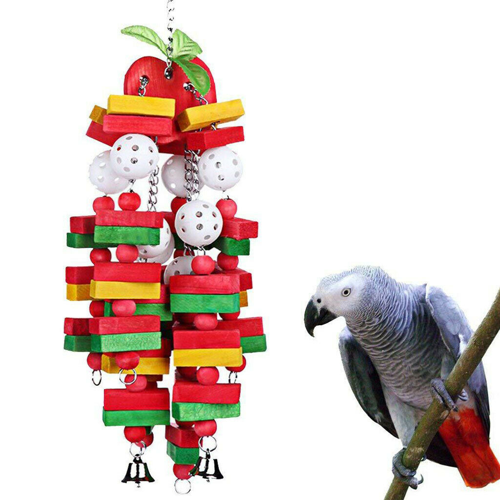 Birds Chew Parrot Birds Swing Blocks Toys For Small Medium Large Birds