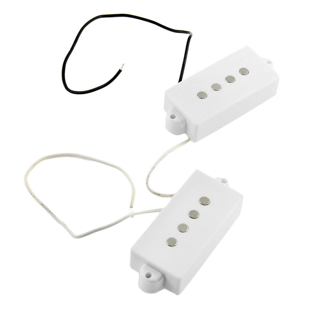 2PCS 4 String Noiseless Pickup Set For Precision P Bass Bridge Pickup Set