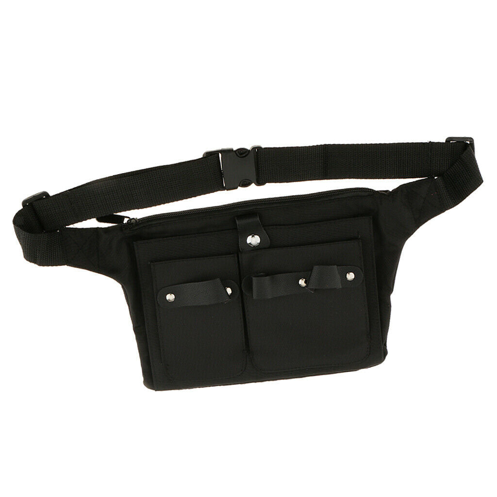 Lightweight Styling Tools Bag Cutting Scissors Clips Storage Pouch Black