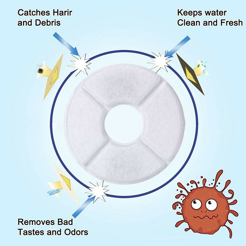 5Pcs Pet Water Dispenser Replacement Filters Activated Carbon Replaceme.l8