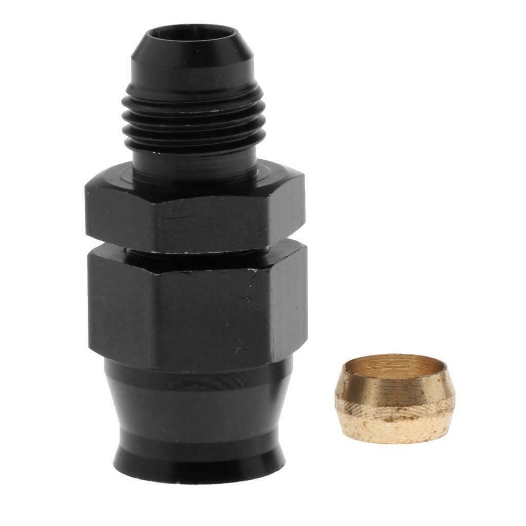 6AN 6 AN-6 Male to 3/8" 9.5mm Fuel Hose Line Tube Straight Fitting Adapter with