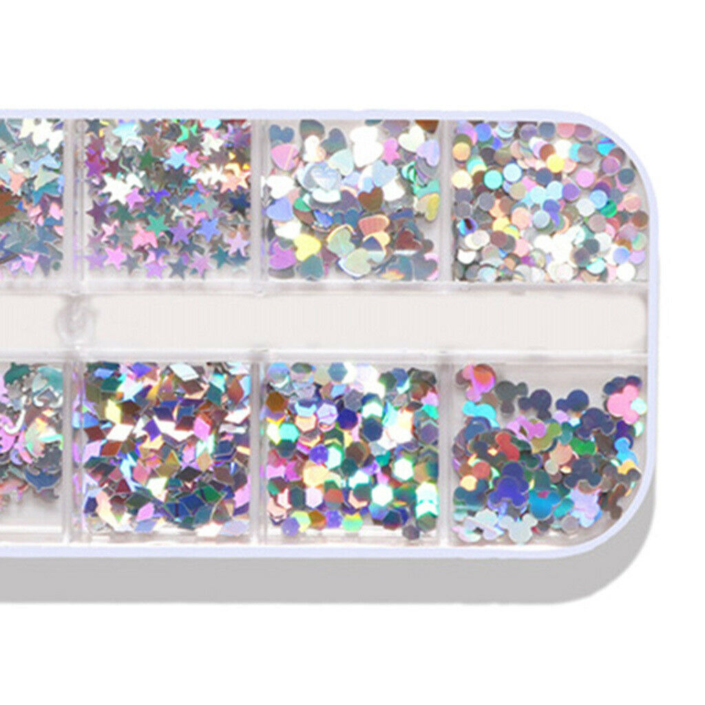 Nail Geometry Paillette Tinsel Fragments Make up Eyes Glitter Decals Design