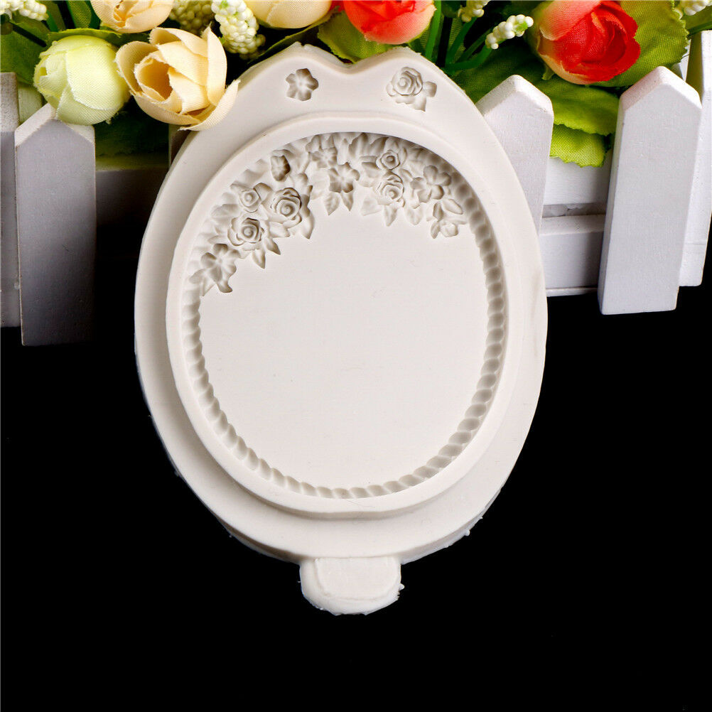Beauty Frame Silicone Fondant Mold DIY Chocolate Cake Decorating Tools .l8