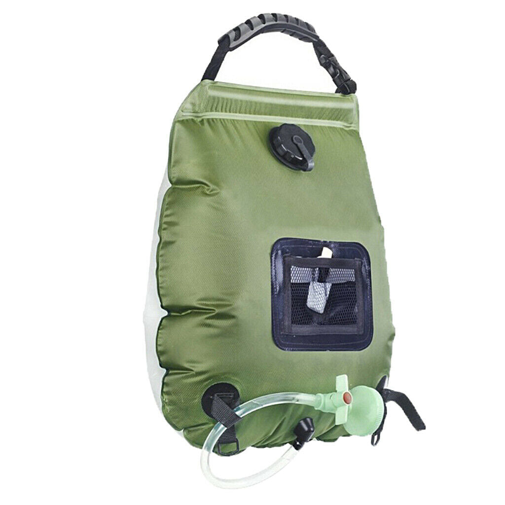 20L* Solar Shower Bag Camping 5Gallons Bathing Water Pack Water Pouch Safety
