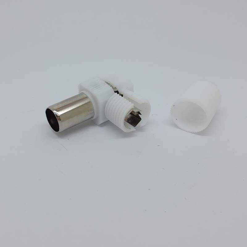 2pcs 90 angle FM Atenna Male to Female PAL TV RF Coxial Connector Adapter Plug