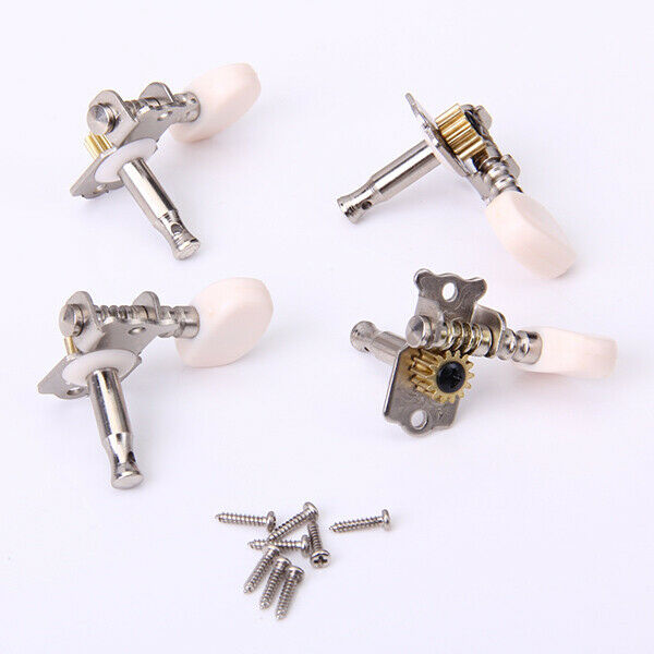 4pcs Tuning Pegs Machine Head Tuners 2R 2L  Button For 4-string Guitars