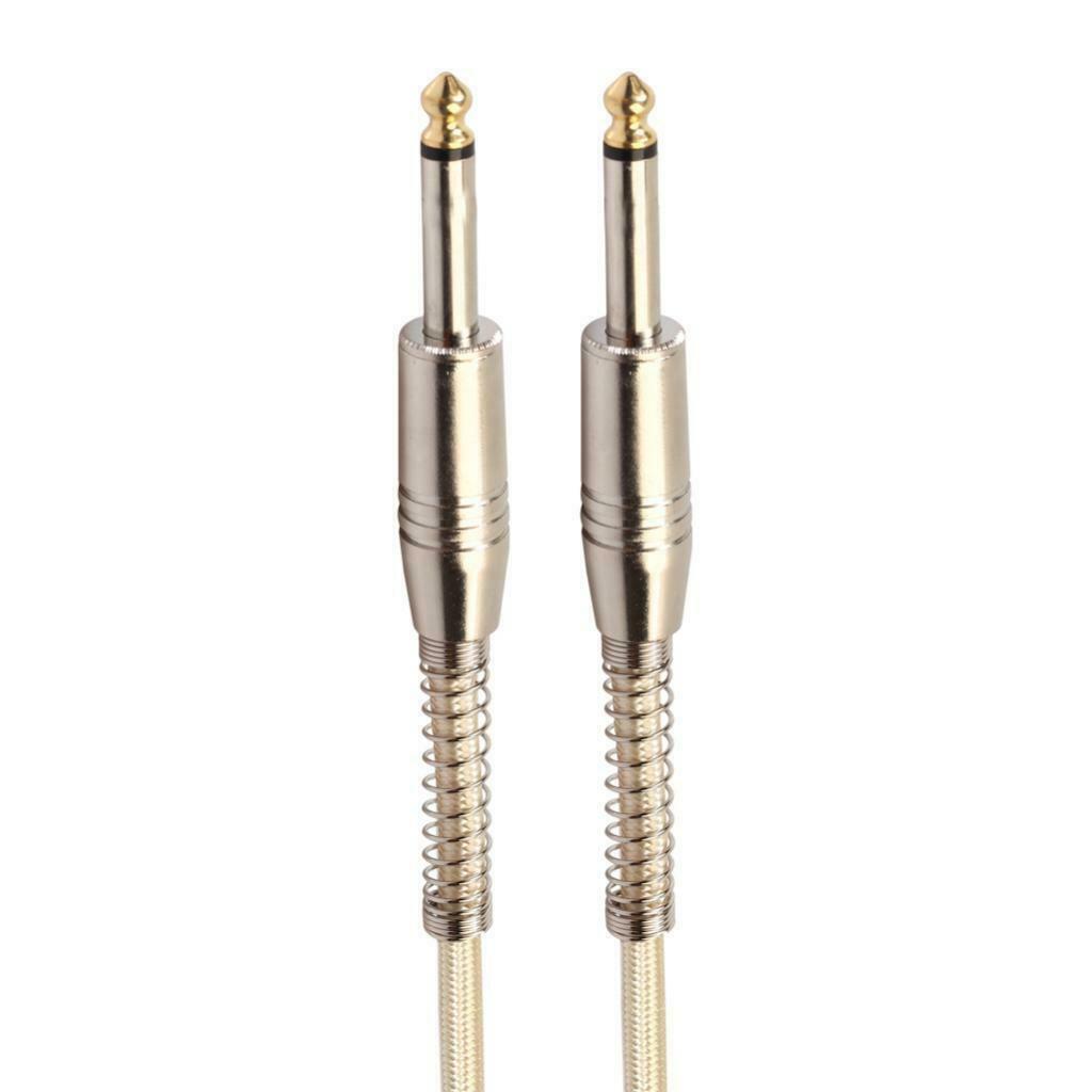 Braided 1/4'' Jack 6.35mm Mono Male to Male Audio Cable Cord Wire 300cm