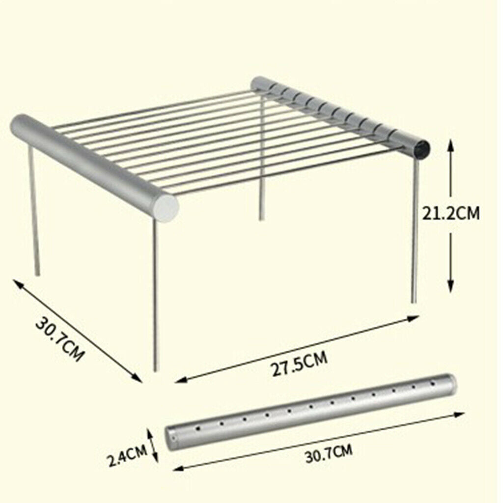 Charcoal Barbecue Stainless Steel Removable Cooking Grid