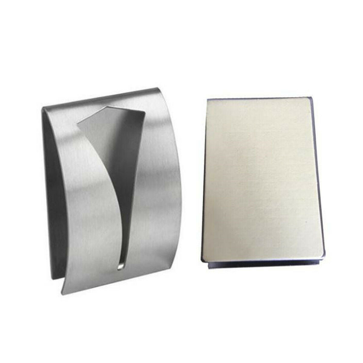 2PCS Stainless Steel Self Adhesive Towel Holder Wall Mounted Hangers Bathroom