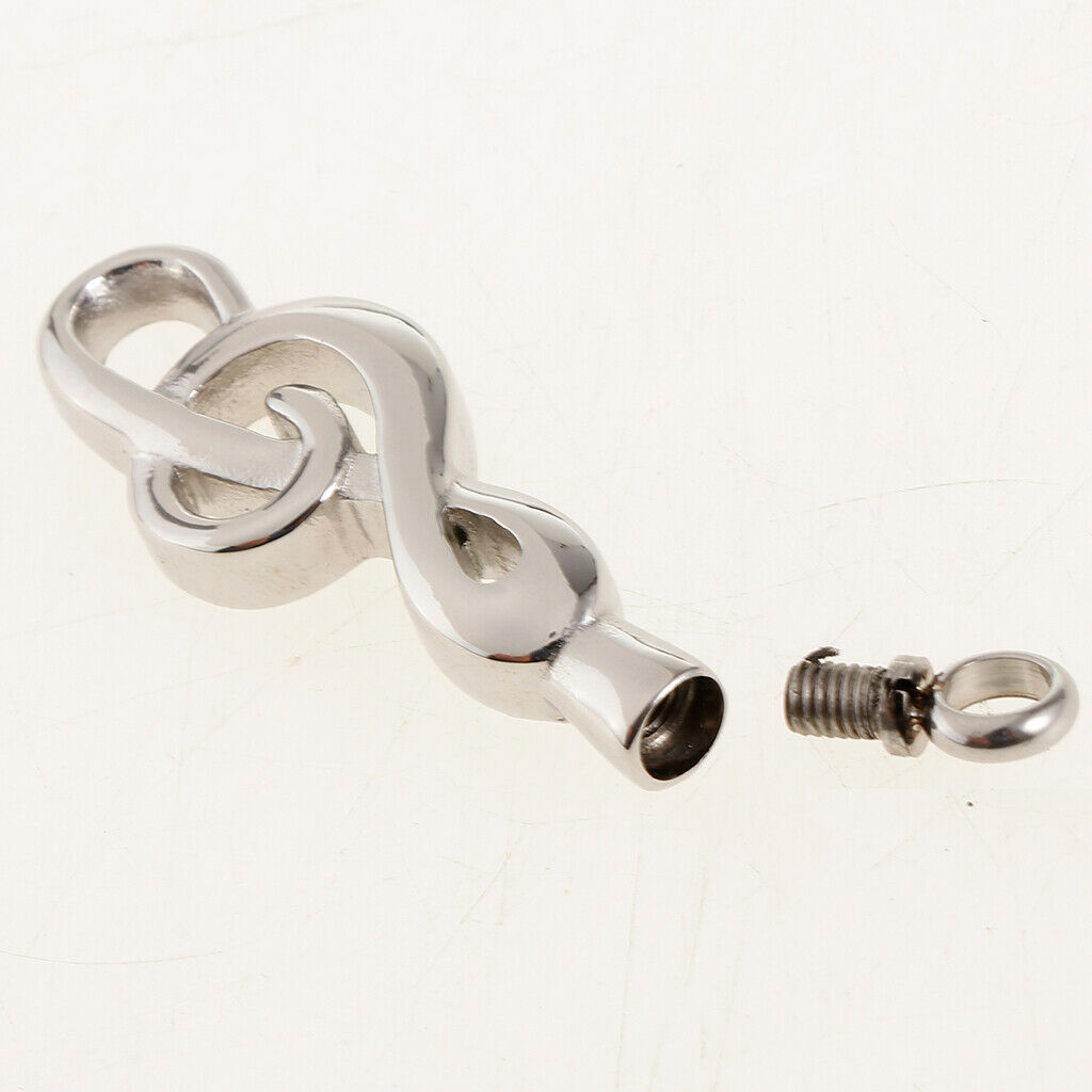 Prettyia Stainless Steel Music Note Shape Ash Urn Pendant Memorial Cremation