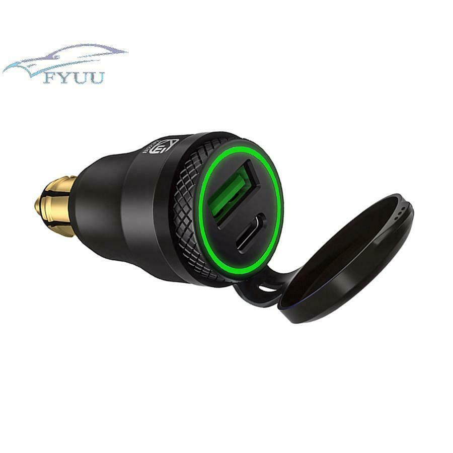 For BMW QC3.0USB Type C PD Hella DIN Plug Socket Fast Charger Adapter Waterproof