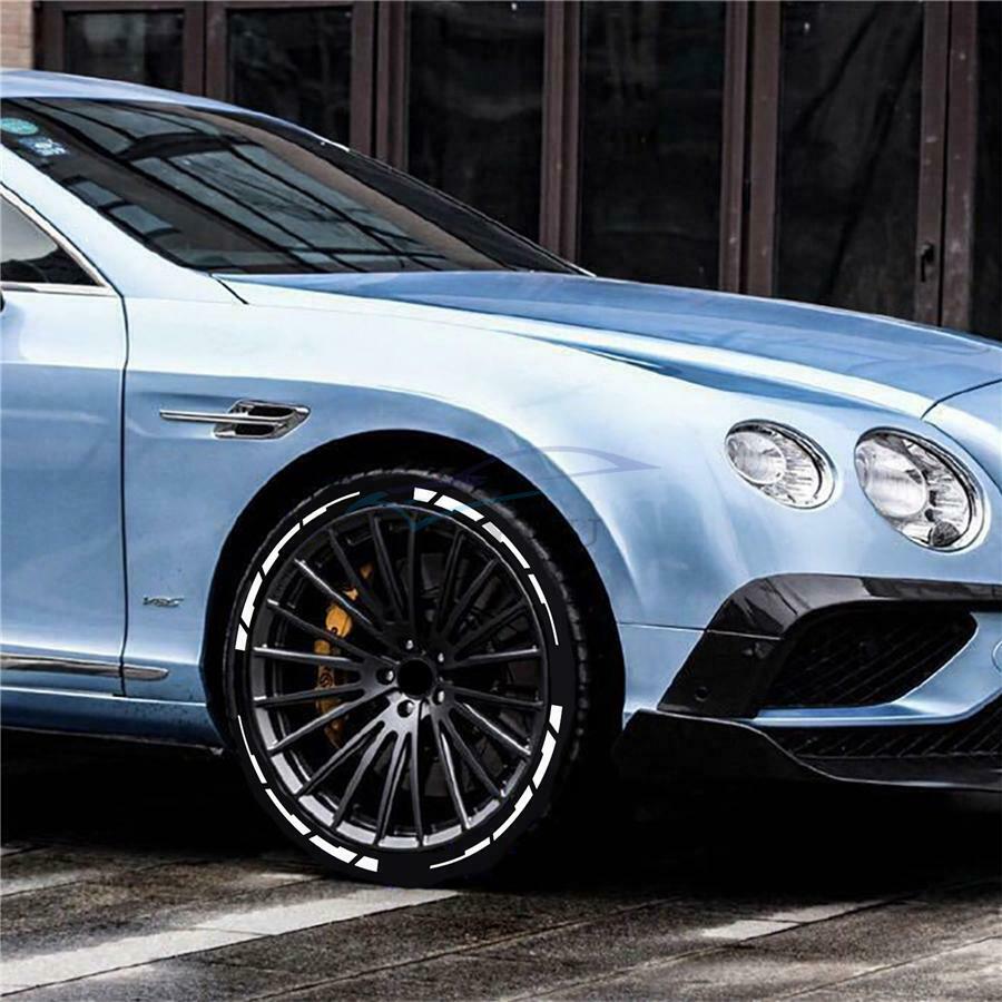 8 Pieces PVC Soft Rubber Car Tire Decals Decoration Stickers For 15" -22" Tires