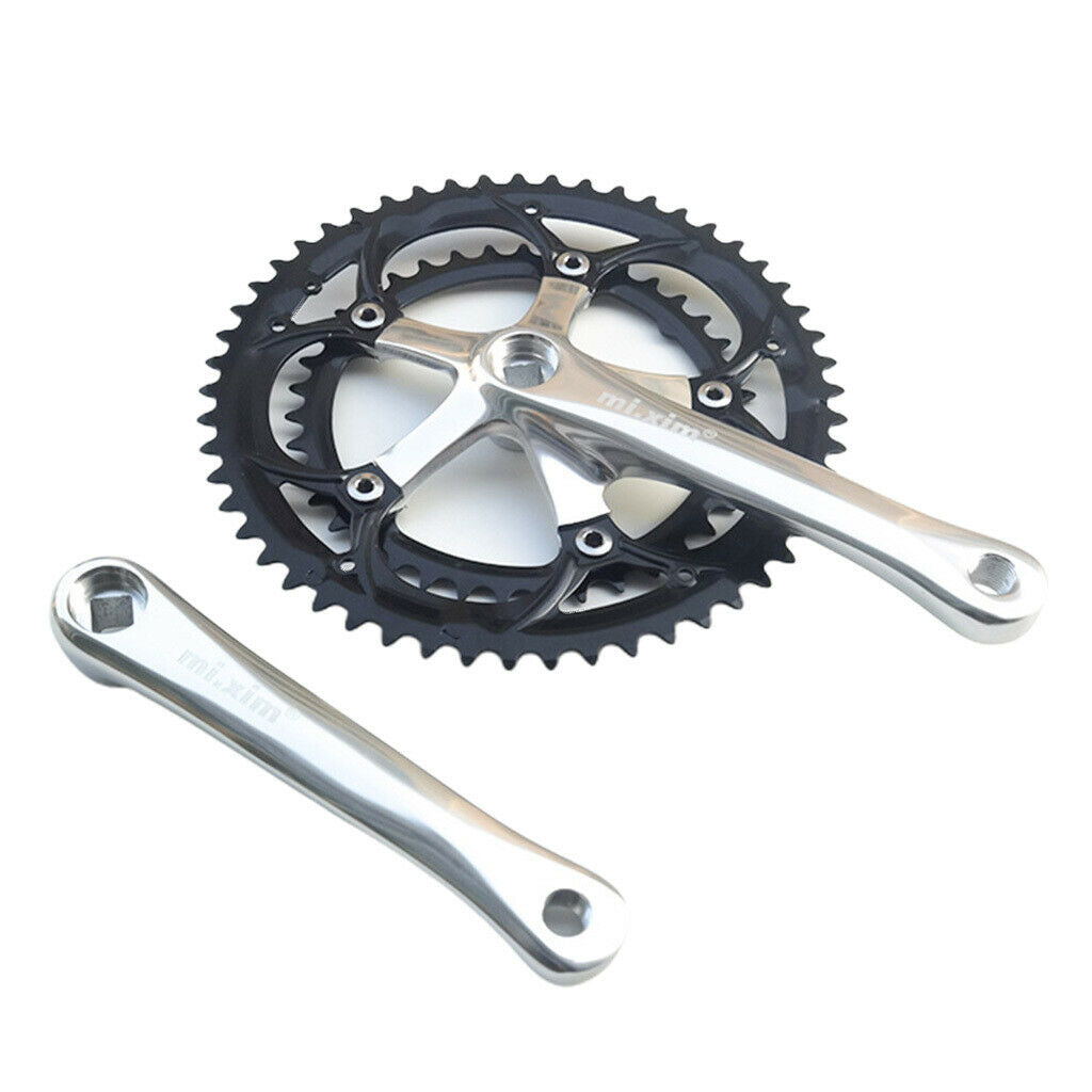Folding Road Bike Chainring Crankset BCD130mm 39T-53T 165mm 6-10Speed Crankarms