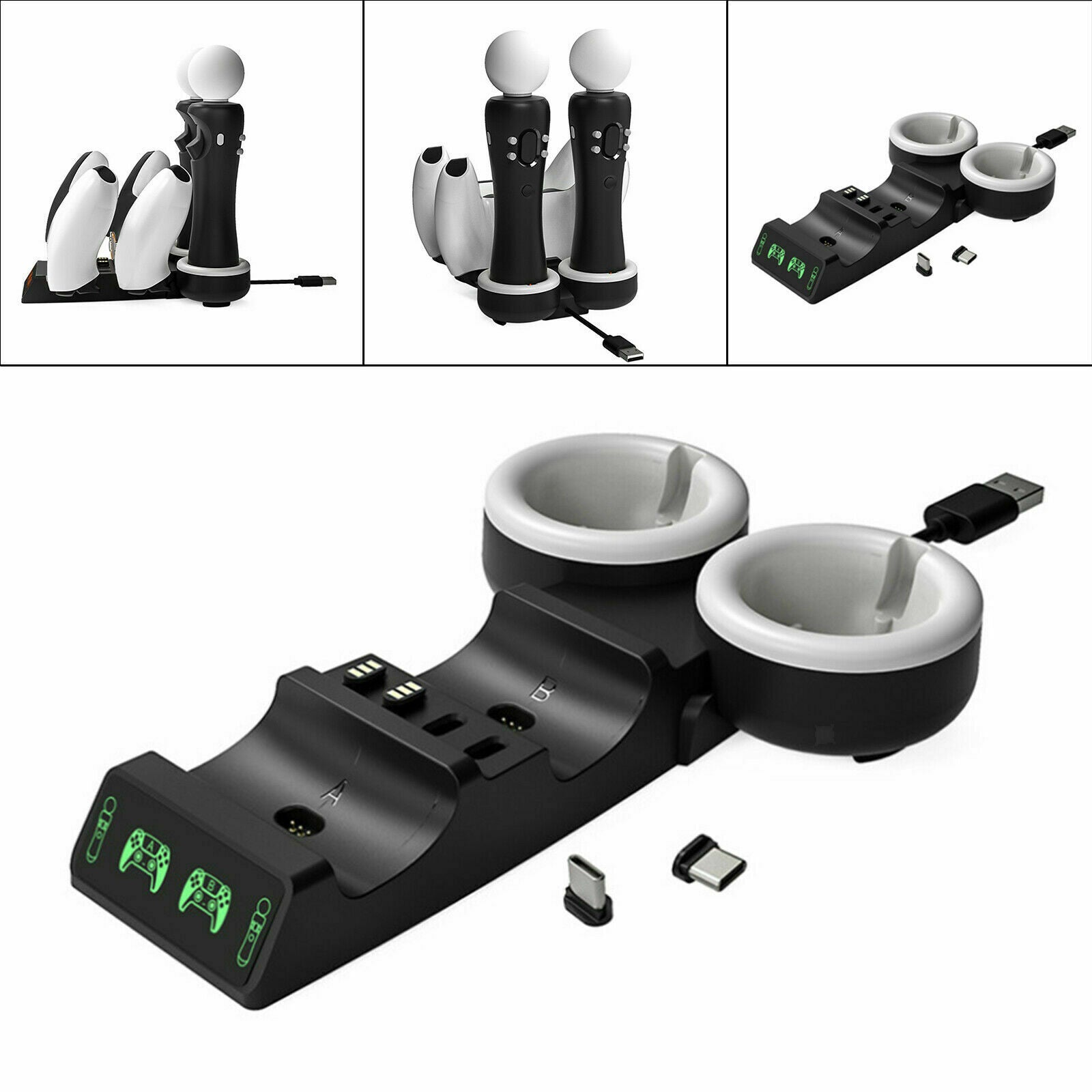 4 in1 Charger Charging Dock For Sony PS5 Playstation 5/PS Move Motion Controller