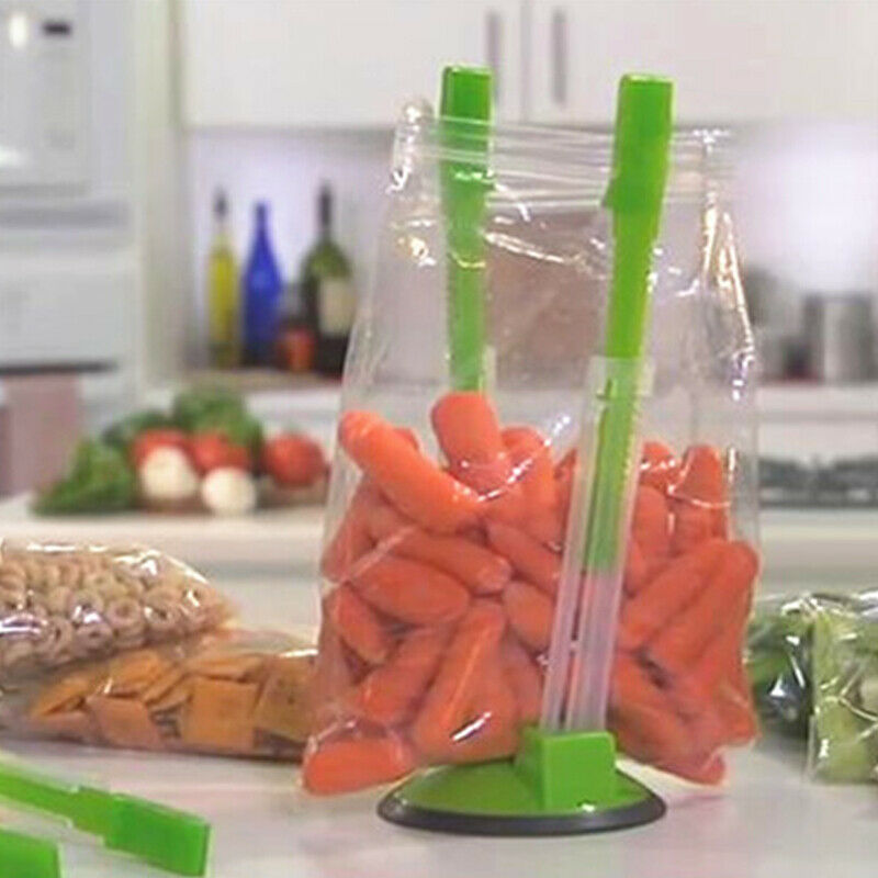 Adjustable non-slip ziplock bag storage bag clip hands-free sandwich bag racBDA