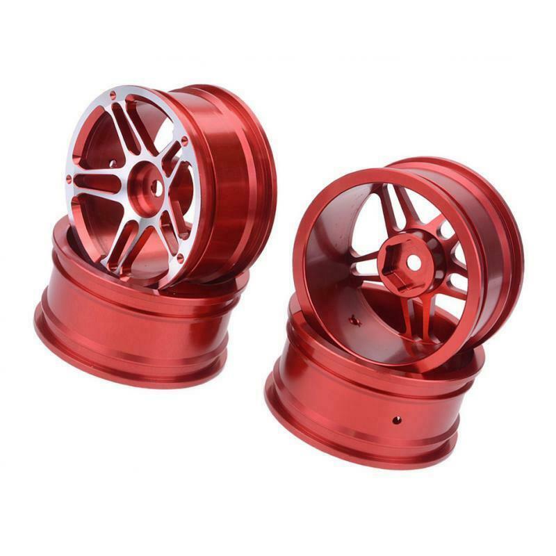1.9inch Heavy Duty Metal Wheel Rim 1/10 RC Crawler Red for Sakura SCX10 TRX4