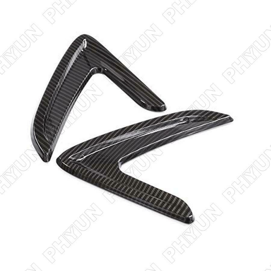2x Carbon Fiber Look Side Wing Fender Vent Trim For BMW 3 Series F30 F31 2013-18
