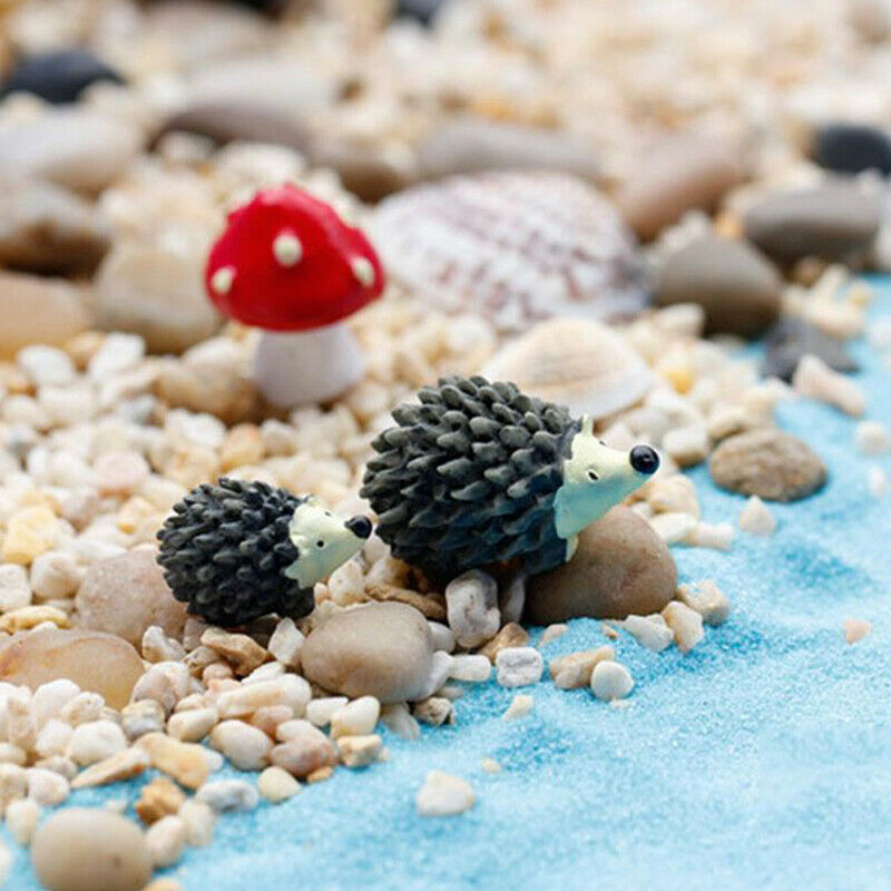 3pc Moss micro landscape ornaments hedgehog mushroom small ornament