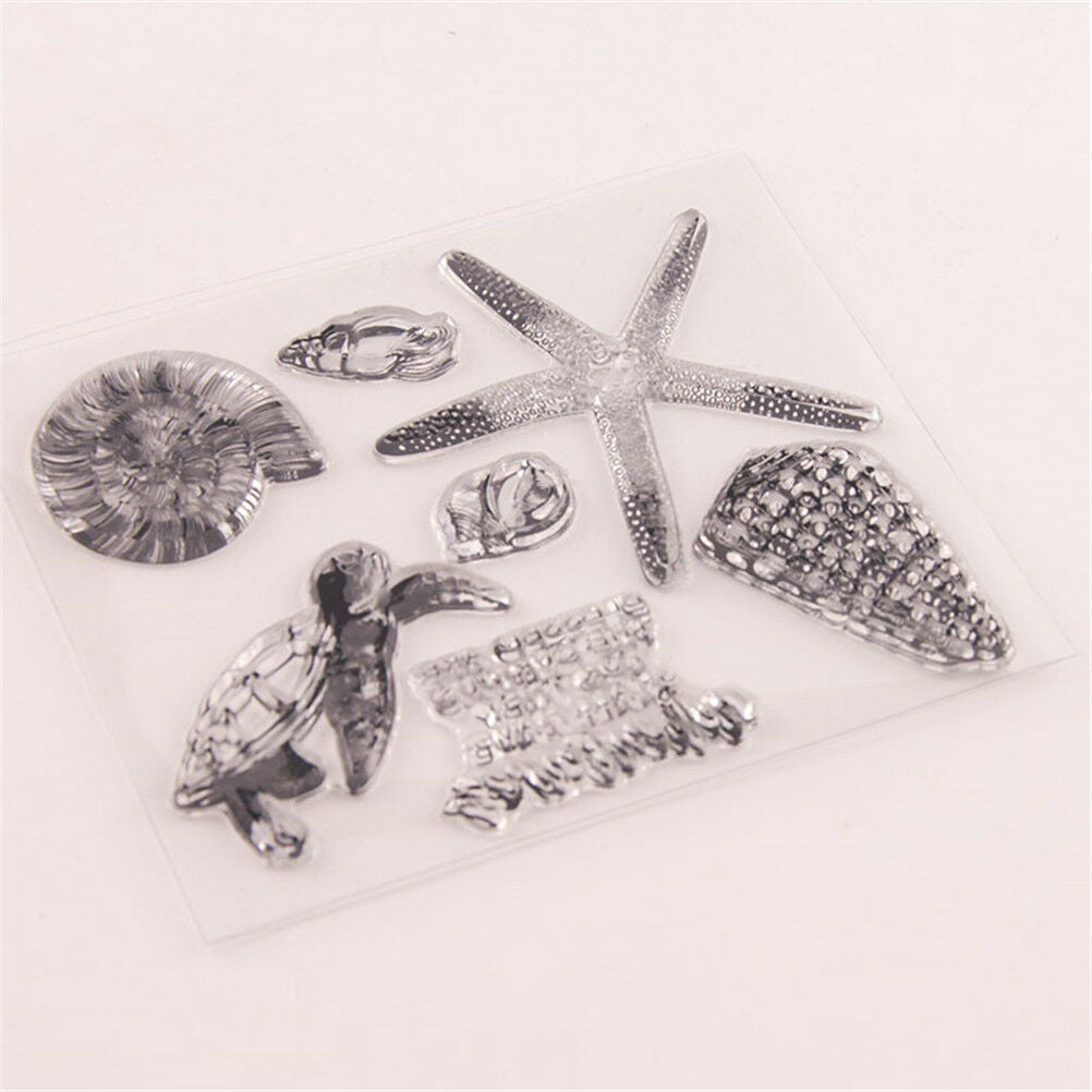Sea Animal Rubber Clear Stamp Cling Seal Scrapbooking Diary Card Decor Cra.l8