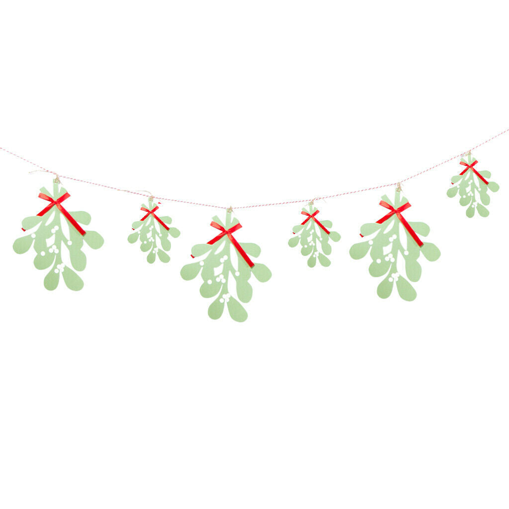 Christmas Paper Leaves Banners Garlands Party Background Decoration