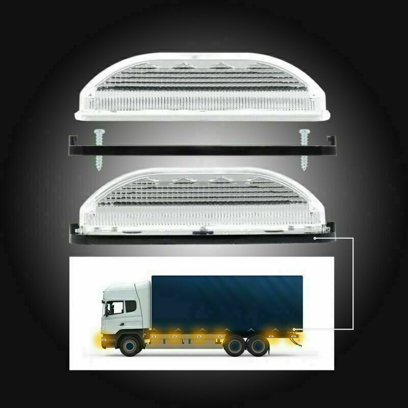 Marker Clearance Amber 10 Pcs Waterproof 3 LED Turn signal Light Truck Trailer