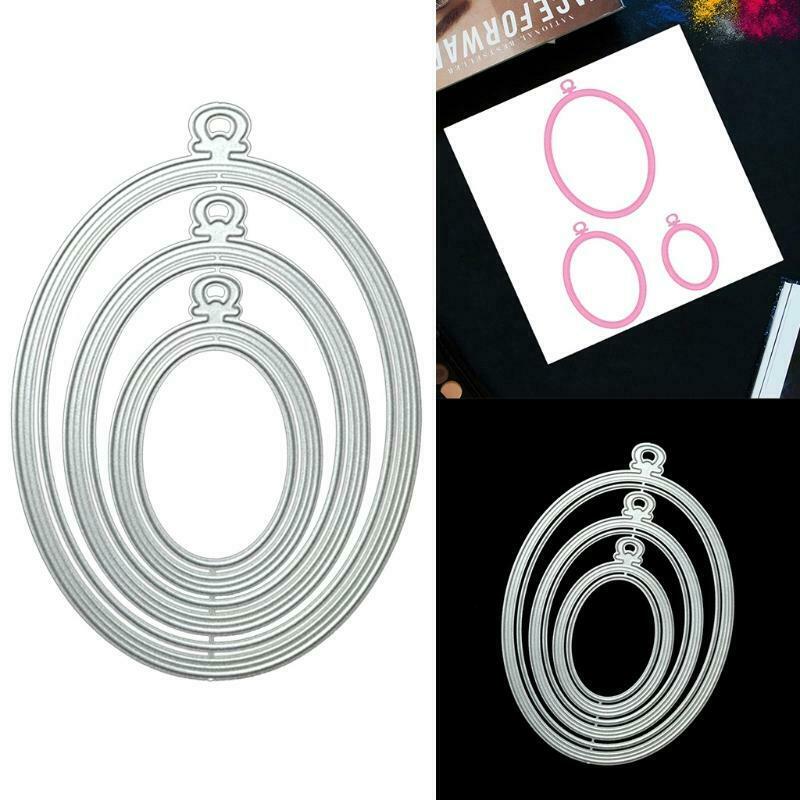 Oval Photo Frame Metal Cutting Dies Stencil DIY Scrapbooking Album Paper Card