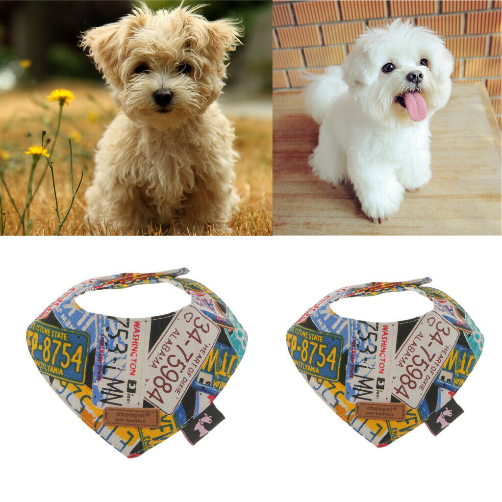 Pet Dog Adjustable Neck Collar Dog Cat Bandana Neck Chief Scarf Saliva Towel