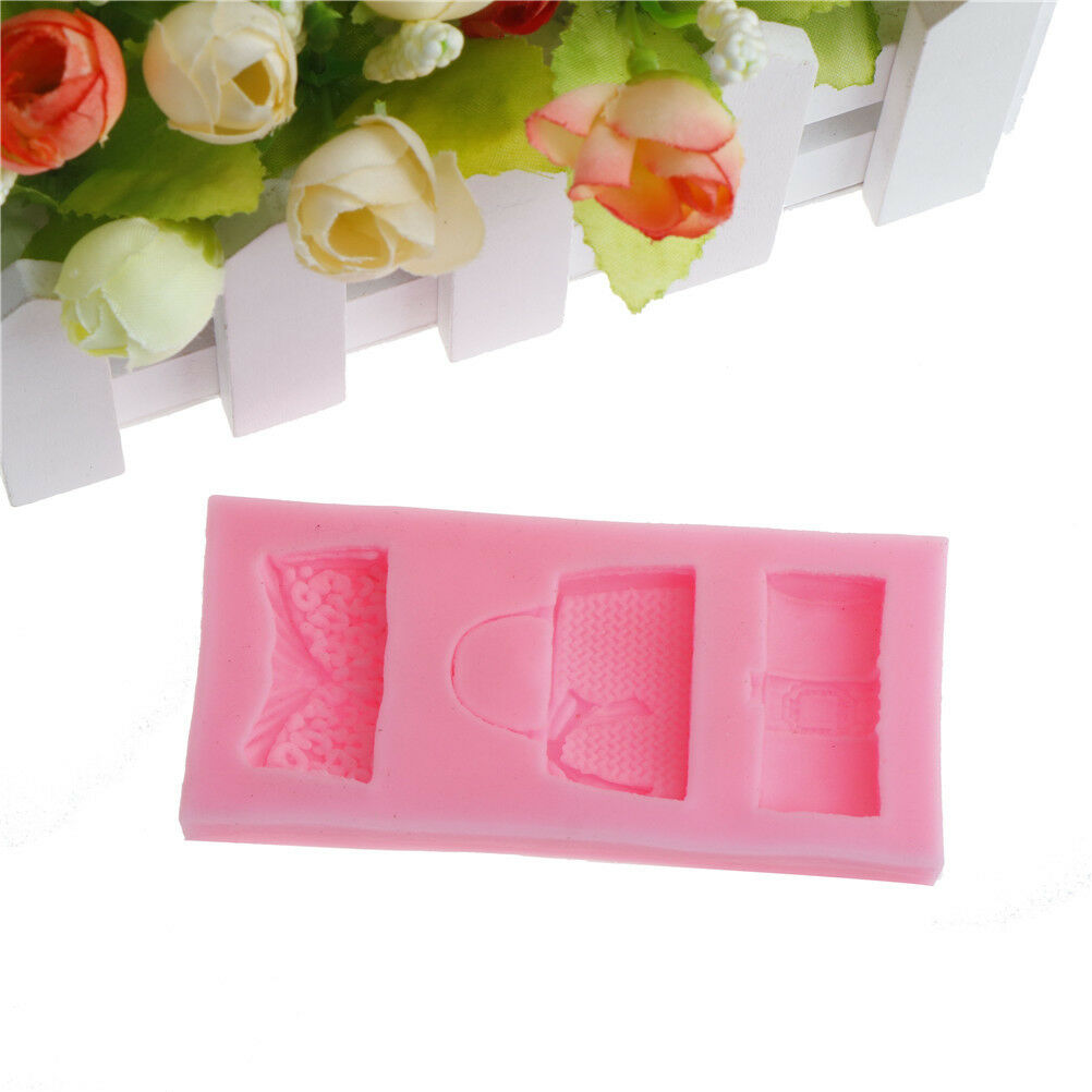 Vivid Wallet Handbag Purse Silicone Fondant Soap Cake Mold Cupcake Candy .l8