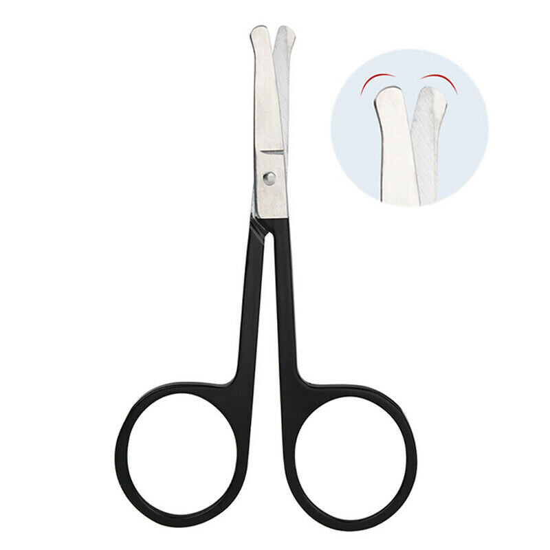 1 Stainless Steel Nose Eyebrow And Eyelash Trimmer Round Head Hair Removal T Rf