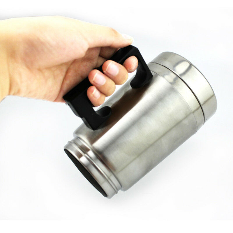 0.3L 12V Car Electric Heated Hot Water Kettle Bottle Cup Stainless Steel Pretty