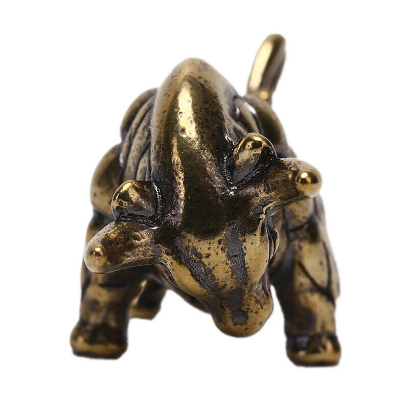 Solid Brass Bull Keychain Pendant Zipper Head Accessories Tools Outdoor Key RiDD