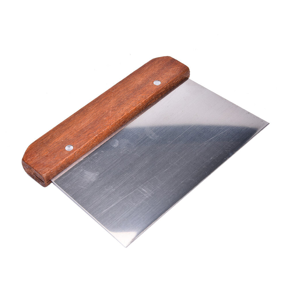 1X Stainless Steel Pizza Dough Scraper Cutter Kitchen Flour Pastry Cake Tool ADD