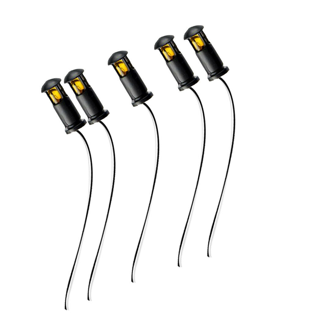 10 Pieces Train Railway Lawn Lamp Light Street Park Grassland Scenery Layout