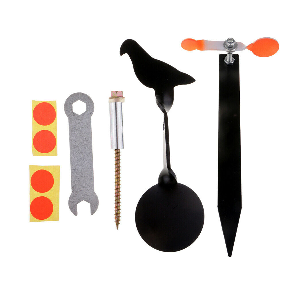 2Pcs Stainless Steel Spinners Shooting Target Rotate Target Plinking Target