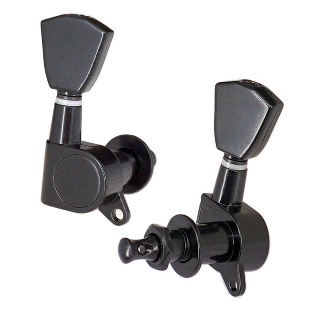 Black Rollser Saddle Bridge Tailpiece&3L3R Sealed Gear Tuning Pegs Keys for Les