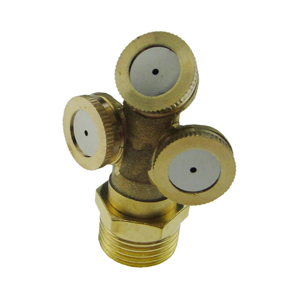 1/2" Brass 20mm Three Nozzle Water Fountain Nozzle Agriculture Spray Head