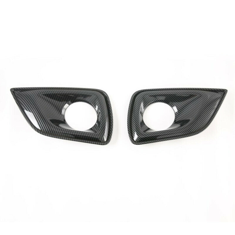 for  Navara NP300 2016-2021 Carbon Fibre Car Front Fog Light Lamp DecorativeJ2S2