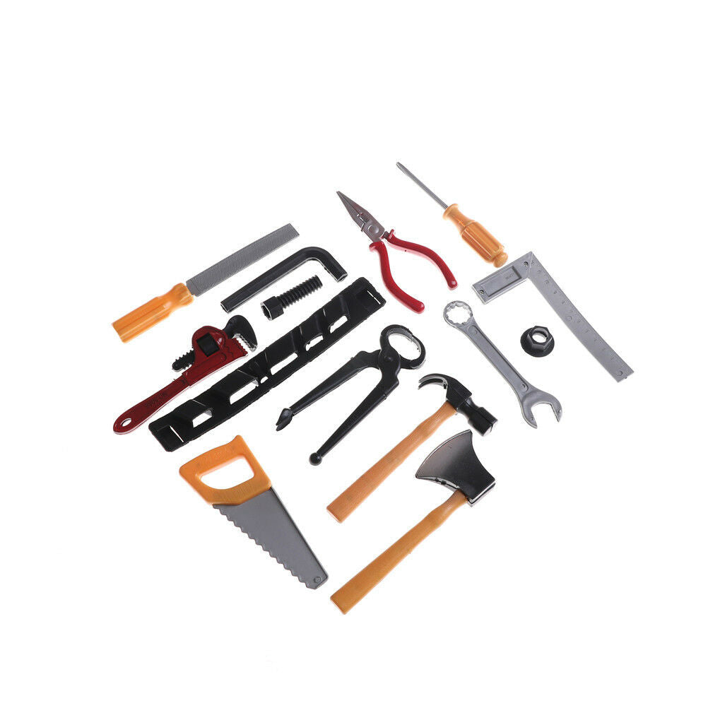 14Pcs Kids Gift  Boy Building Repair Plastic Tool Kits Set Construction T.l8