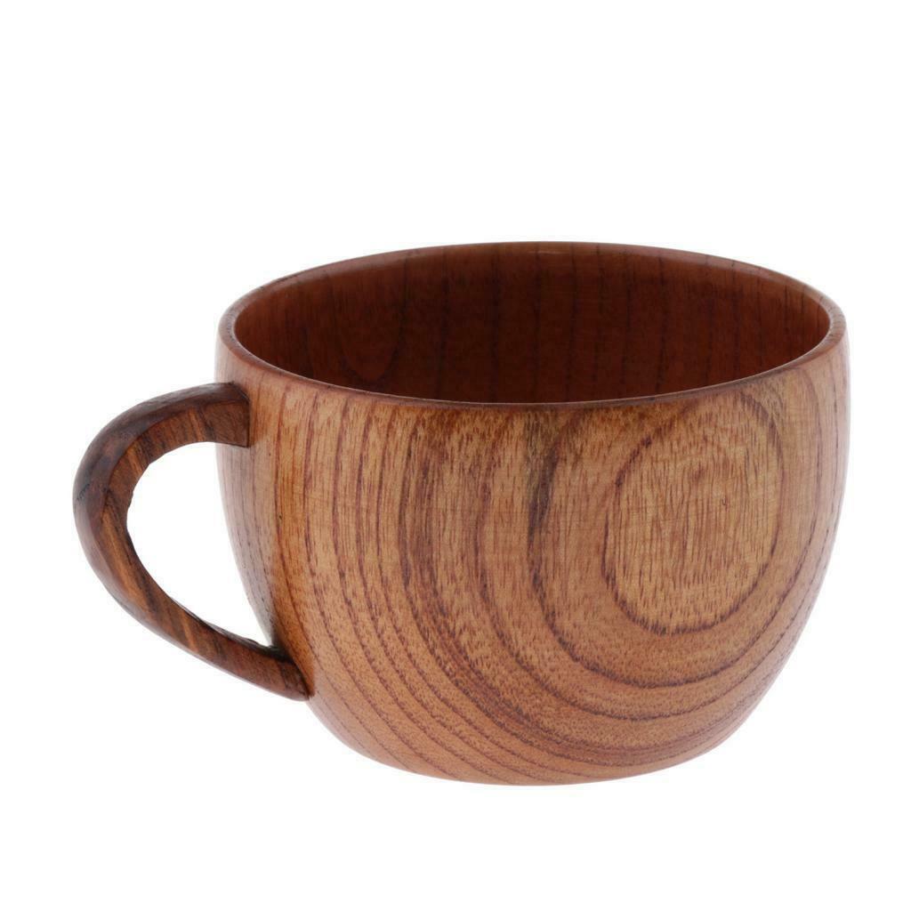 Solid Wood Coffee Beer Mug Milk Tea Cup Decorative Home Bar Drink 150ml