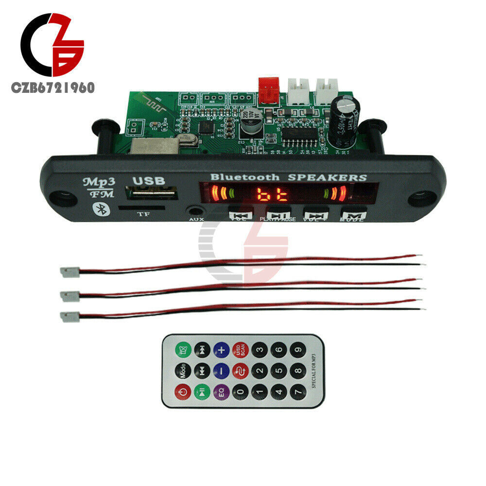 Car Wireless 12V WMA 2*15W Amplifier MP3 Decoder Board Audio Module USB TF Radio