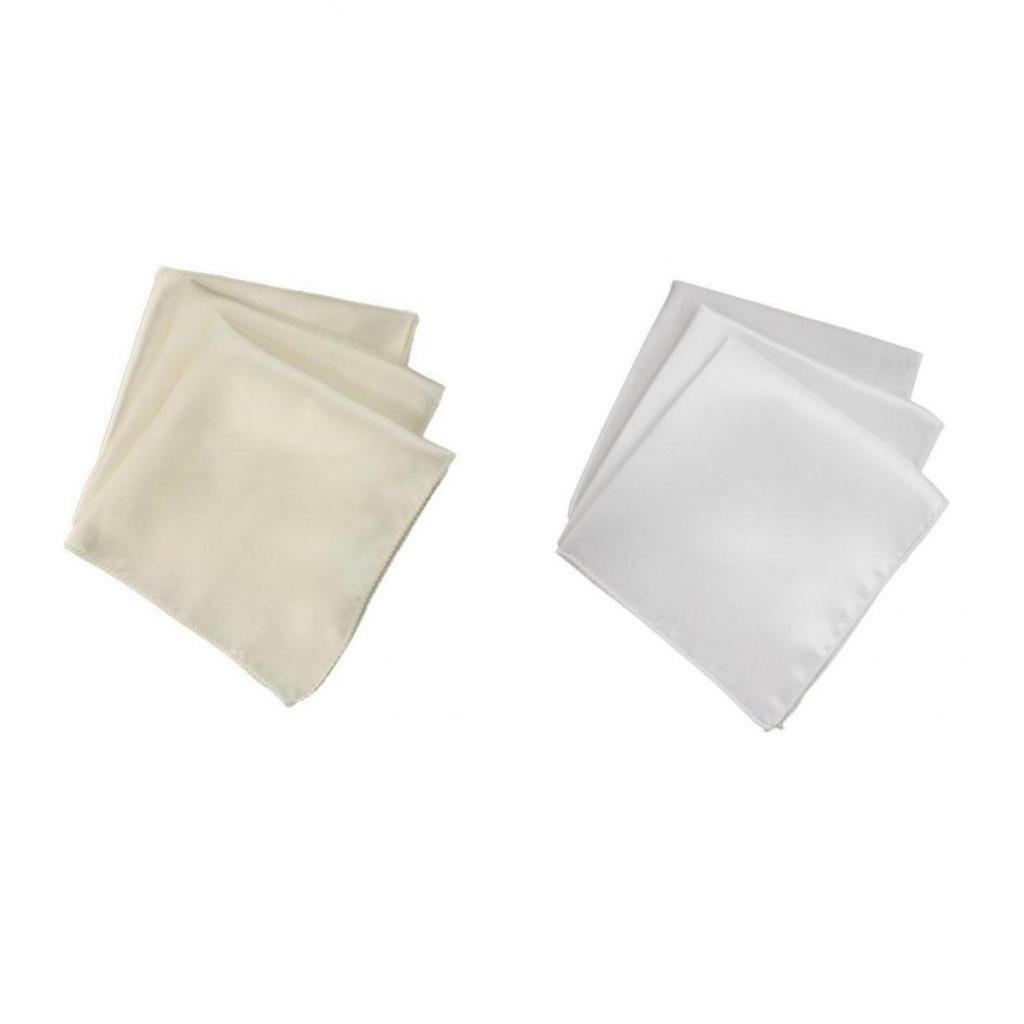 White Beige Napkins Table Linen Dinner Napkins Polyester Hotel Wedding 20pcs