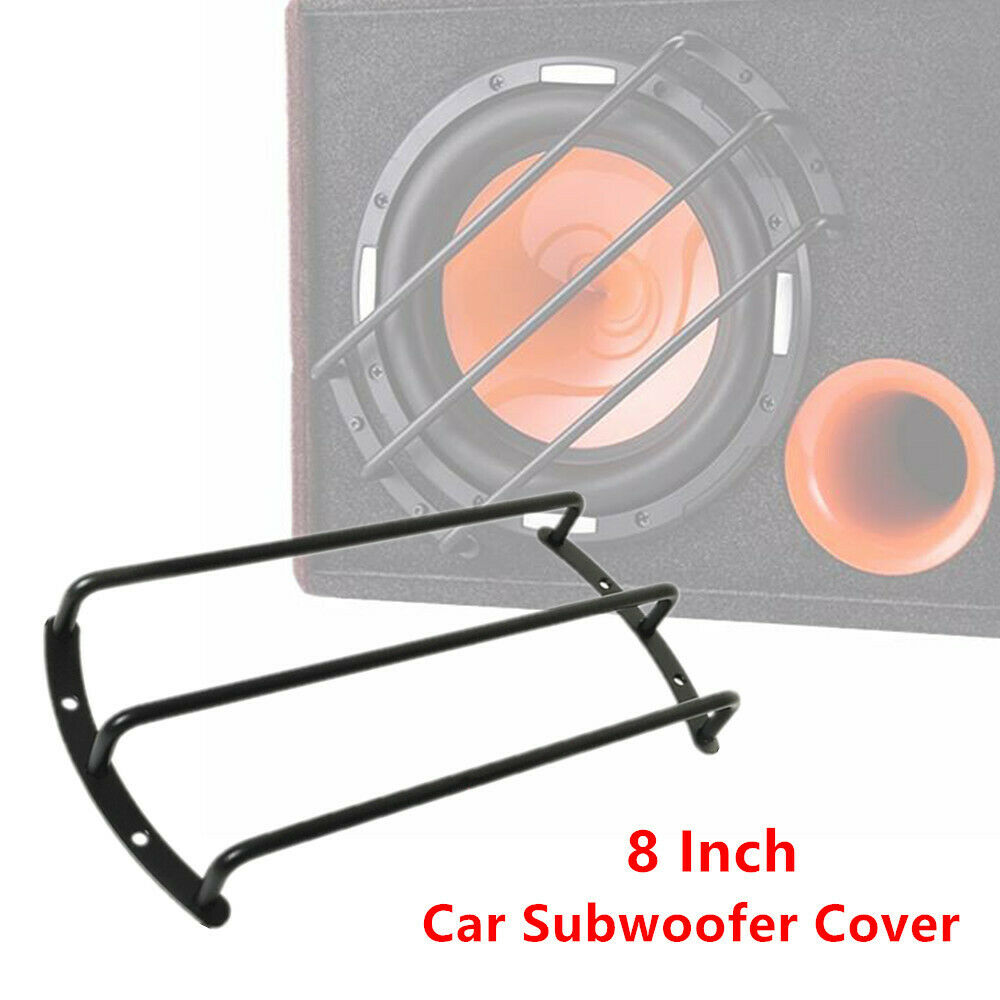 1PCS Auto Car Metal Black 8" Audio Speaker Subwoofer Grill Cover Protector Shell