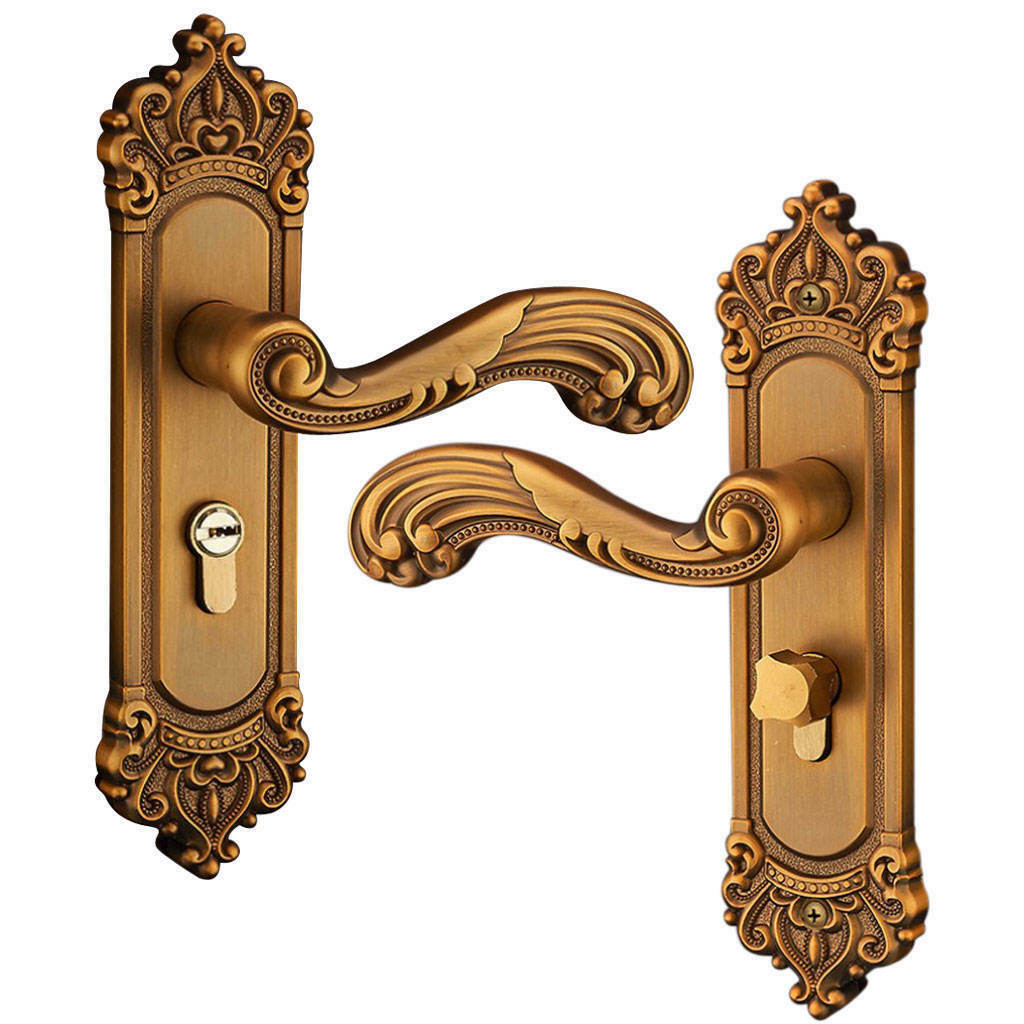 Door Handle Lock Zinc Alloy Interior Door Handle Kitchen Washroom Bathroom