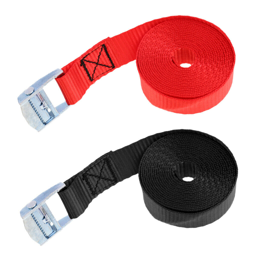 2 Piece Set Kayak Strap Roof Strap Luggage Rack Elastic Ties Black Red