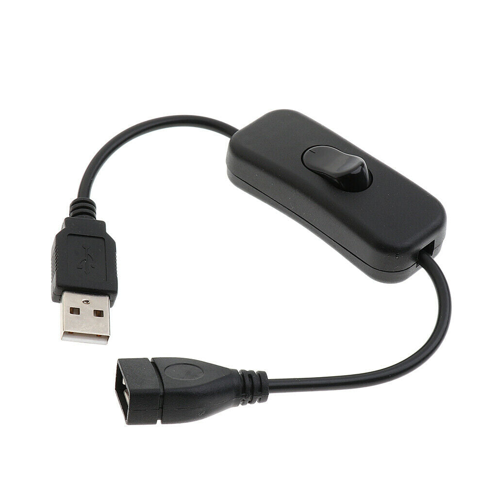 2x Type-A Male to Female USB Cable with ON/OFF Switch Easy Start/Reboot