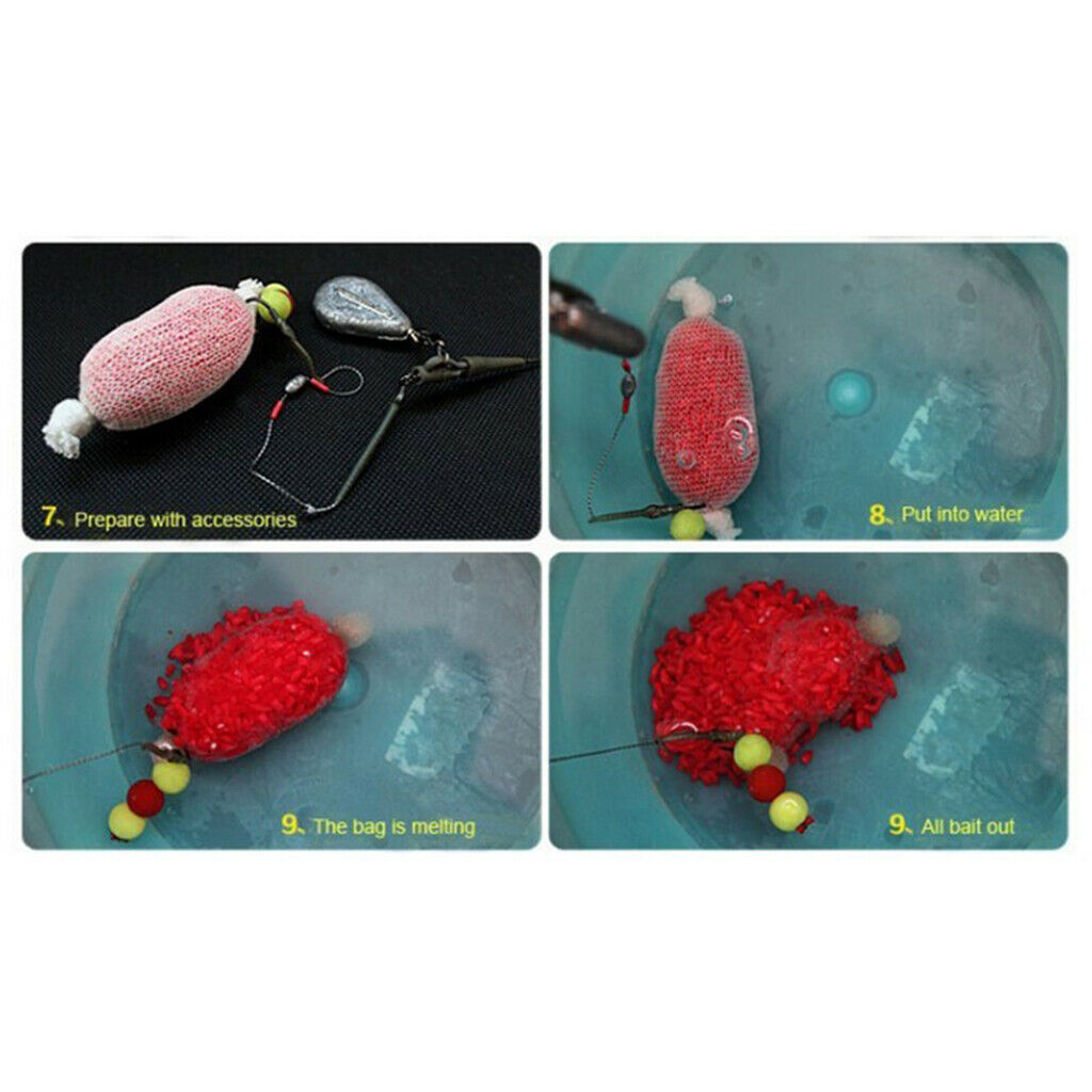 2x 5m 44mm PVA Water-Soluble Fishing Bait Net Universal for Solid Baits