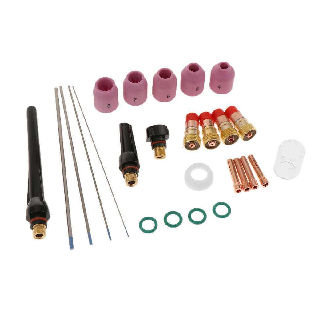 26 Pieces TIG torch Accessories 10Pyrex glass Set for WP-17/18/26