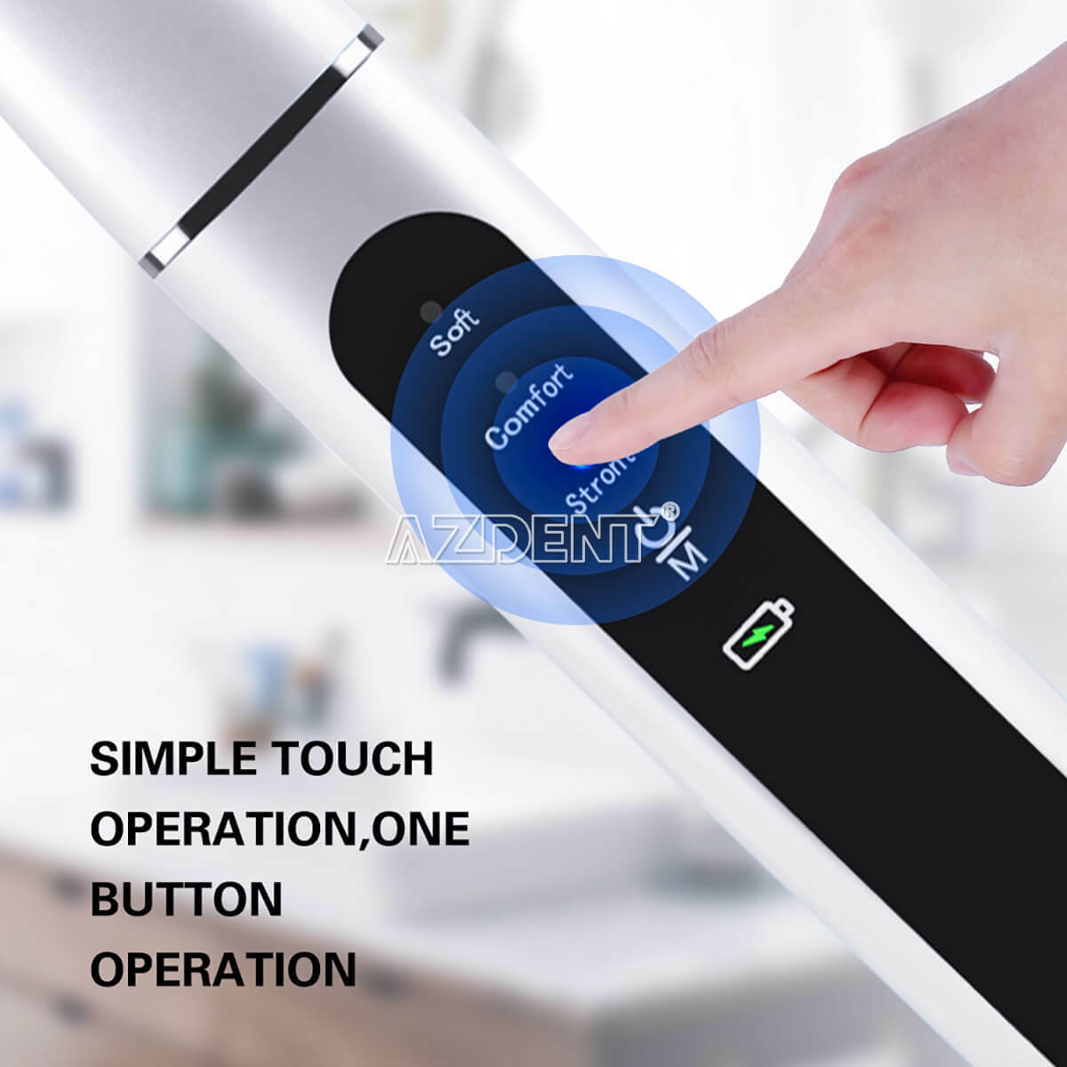 Dental Ultrasonic Tooth Cleaner 3 Modes Waterless Electric Scaler Home Portable