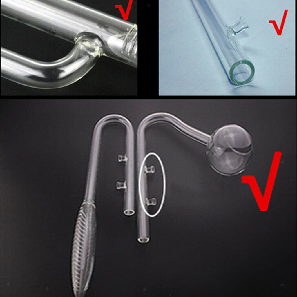 2pcs. Aquarium tank outlet glass lily pipe drain water filter pipe 13mm
