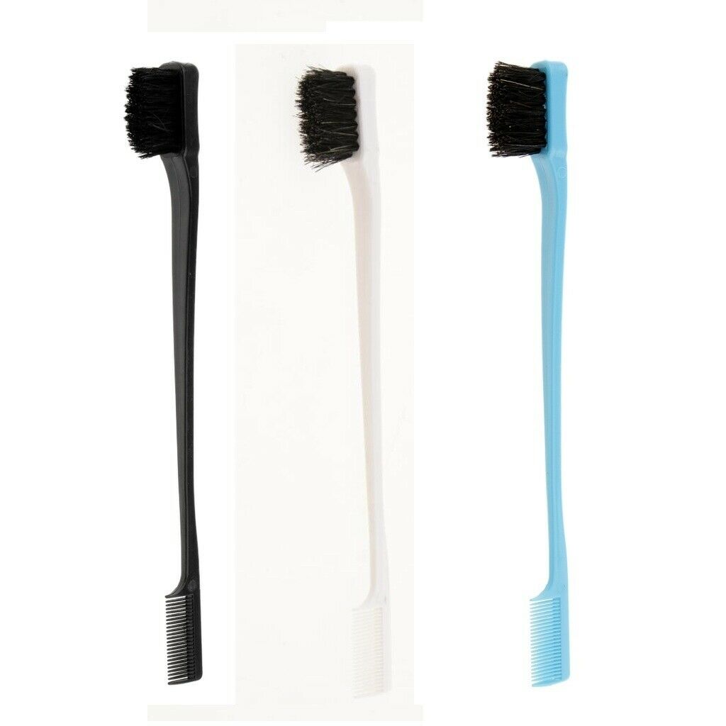 3 Pack Hair Edge Brush - Dual Sided Control Hair Brush - Women Girls Hair